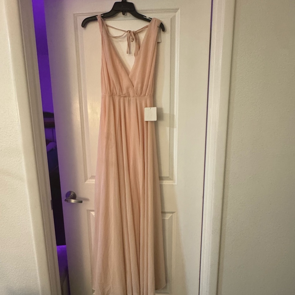 NWT- Lulus Elegant Blush Pink Maxi Dress